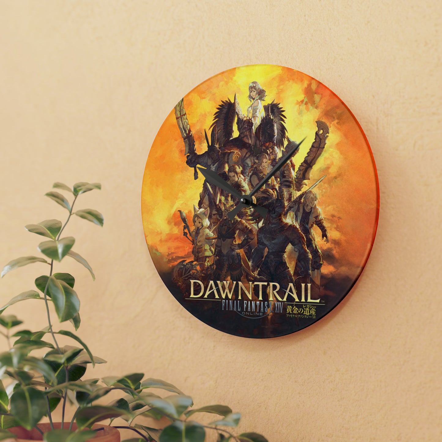 Final Fantasy XIV Dawntrail Acrylic Wall Clock | Game Gift | Franchise