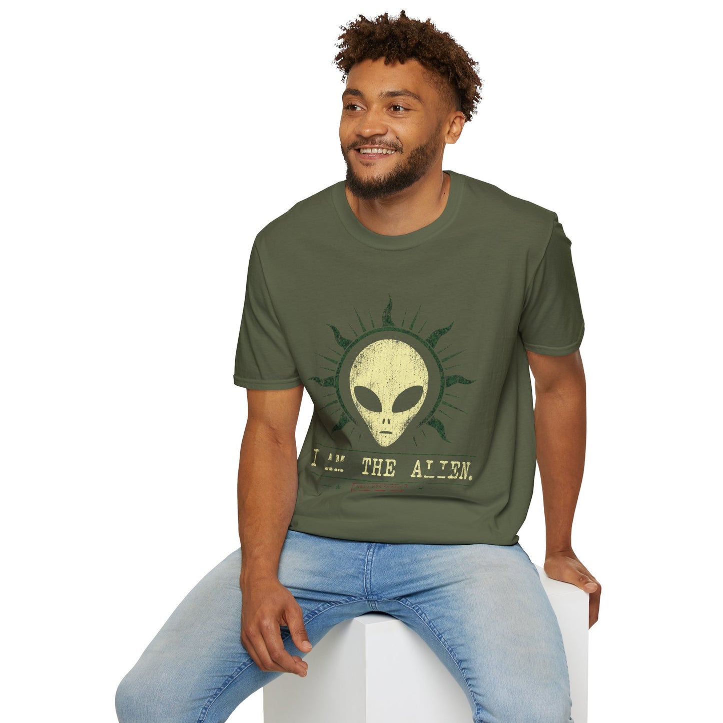 Alien Sayings T-Shirt — "Just write about this design after I am alien" Graphic Tee