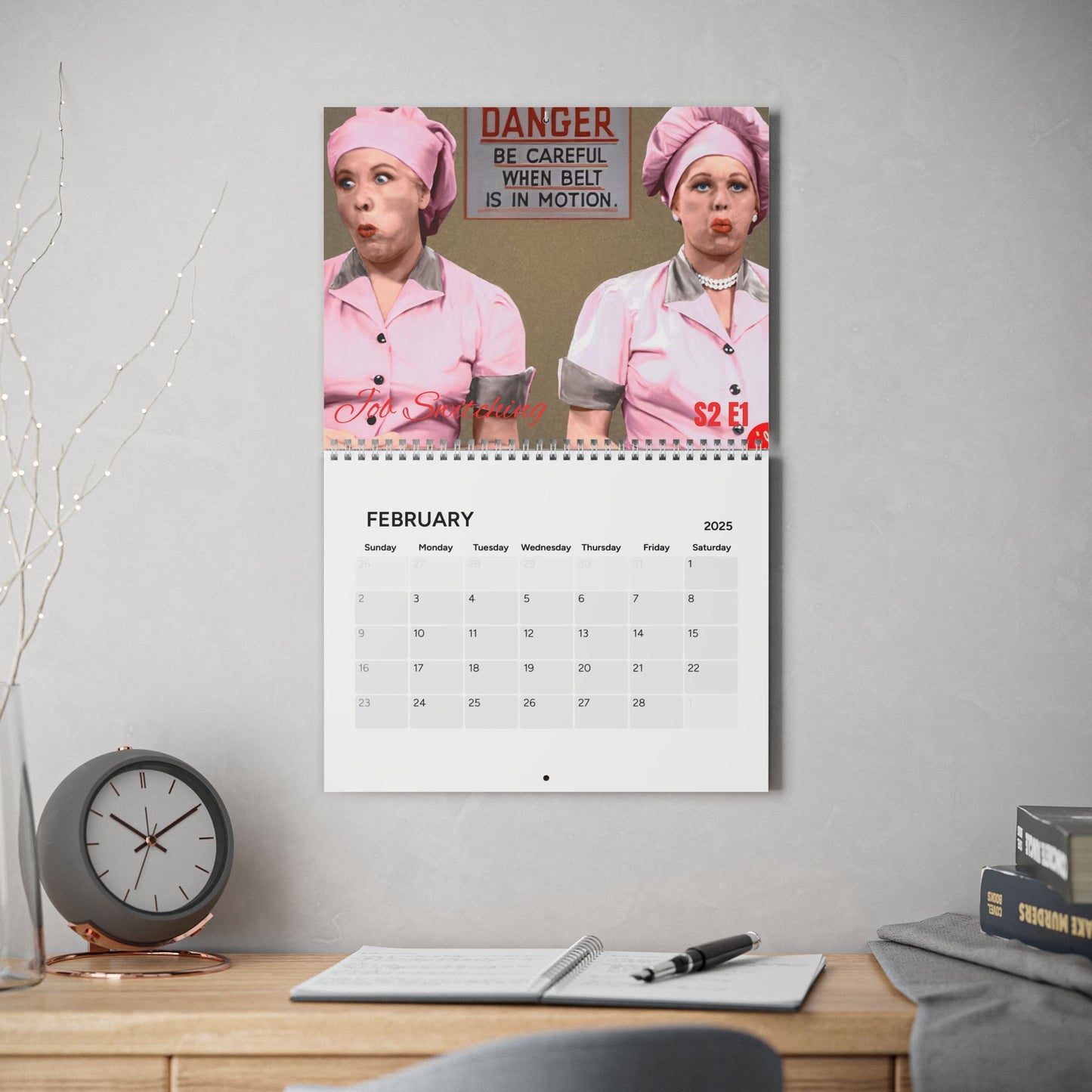 I Love Lucy The best Episode 2025 Wall Calendar - TV Lover, Classic Design - Fans of Lucy, New Design