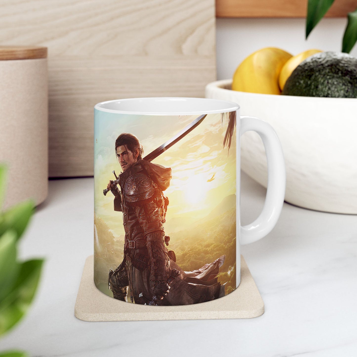 Final Fantasy XIV Dawntrail Ceramic Mug Game Gift, Gamer Gift, Video Game Fan Present, Gaming Coffee Cup, 11oz 15oz, Birthday Gift