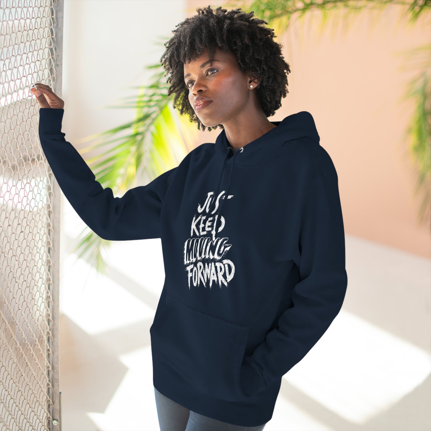 Just Keep Moving Forward Unisex Premium Pullover Hoodie