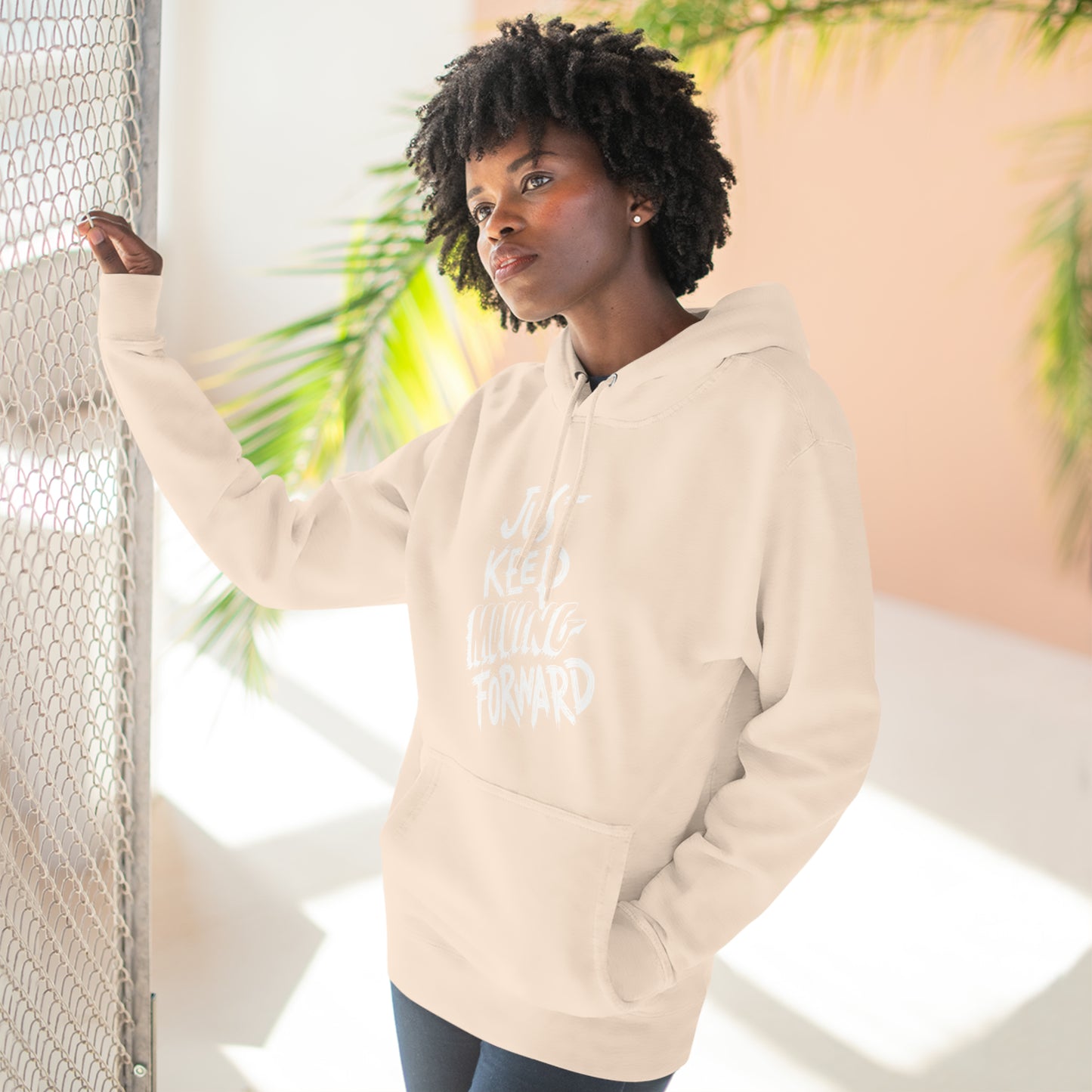 Just Keep Moving Forward Unisex Premium Pullover Hoodie