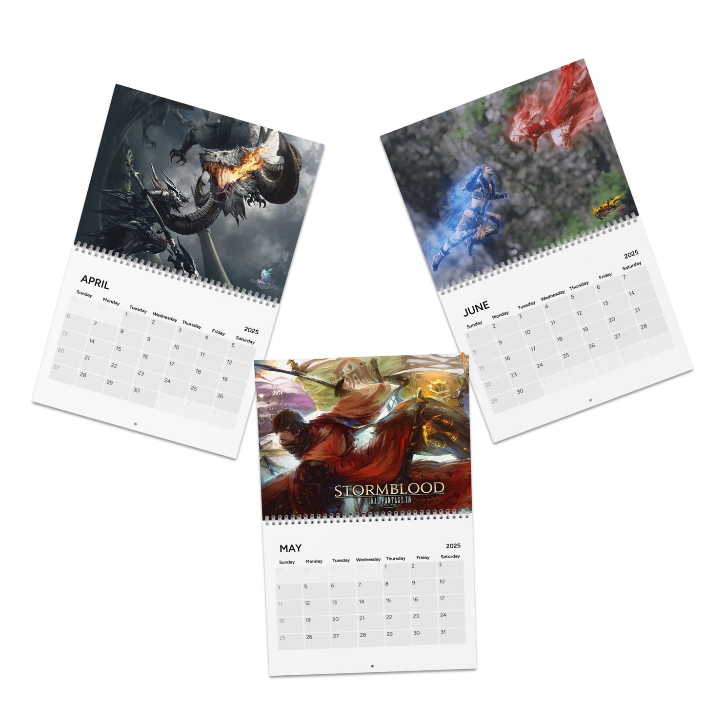 Final Fantasy XIV 2025 Calendar, Video Game Wall Calendars, Gaming Calendar, Fantasy Art Prints, Gamer Gifts