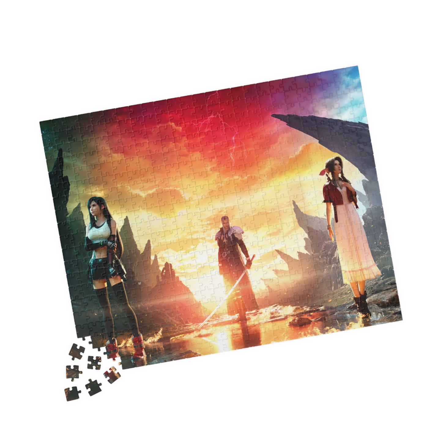 Final Fantasy VII Remake Rebirth | Aerith Tifa Sephoroth | Jigsaw Puzzle (252, 520, 1014-piece)