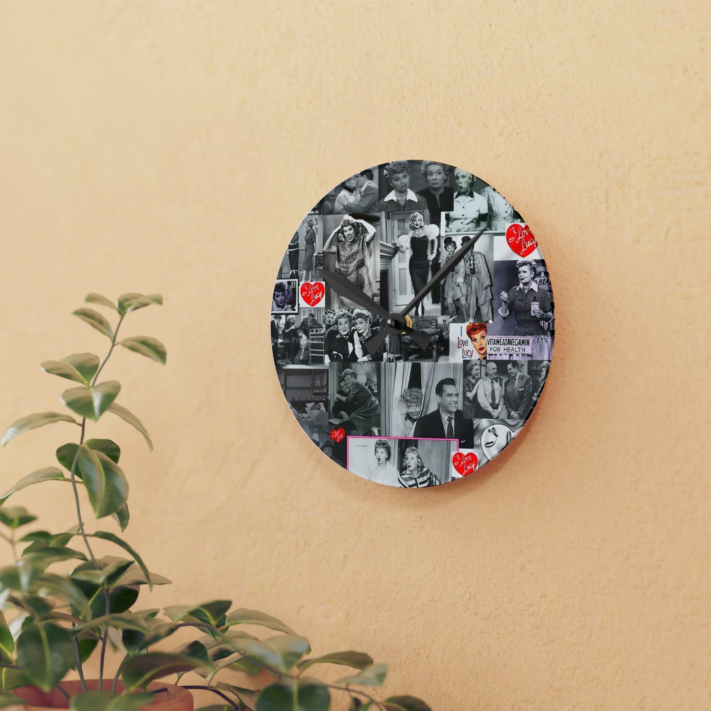 I Love Lucy Art | Acrylic Wall Clock | TV Classic | Gift