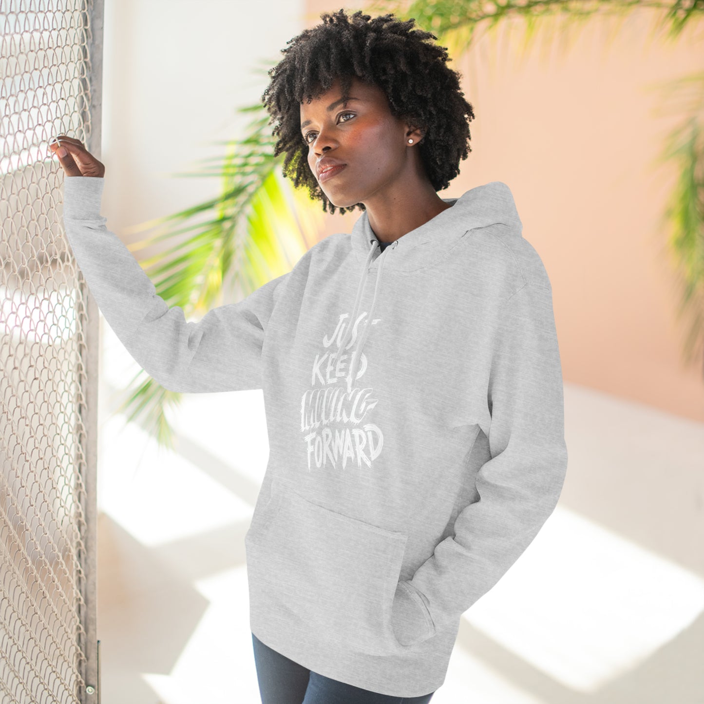 Just Keep Moving Forward Unisex Premium Pullover Hoodie