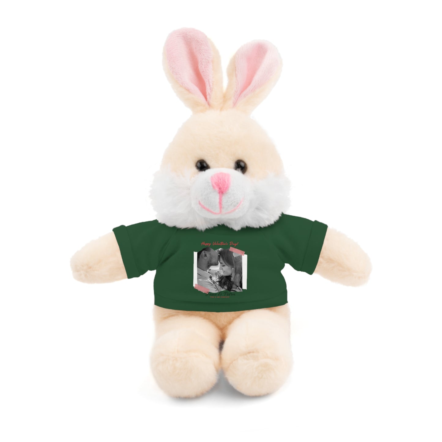 Personalize Your Name And Photo | Valentine Stuffed Animals with Tee