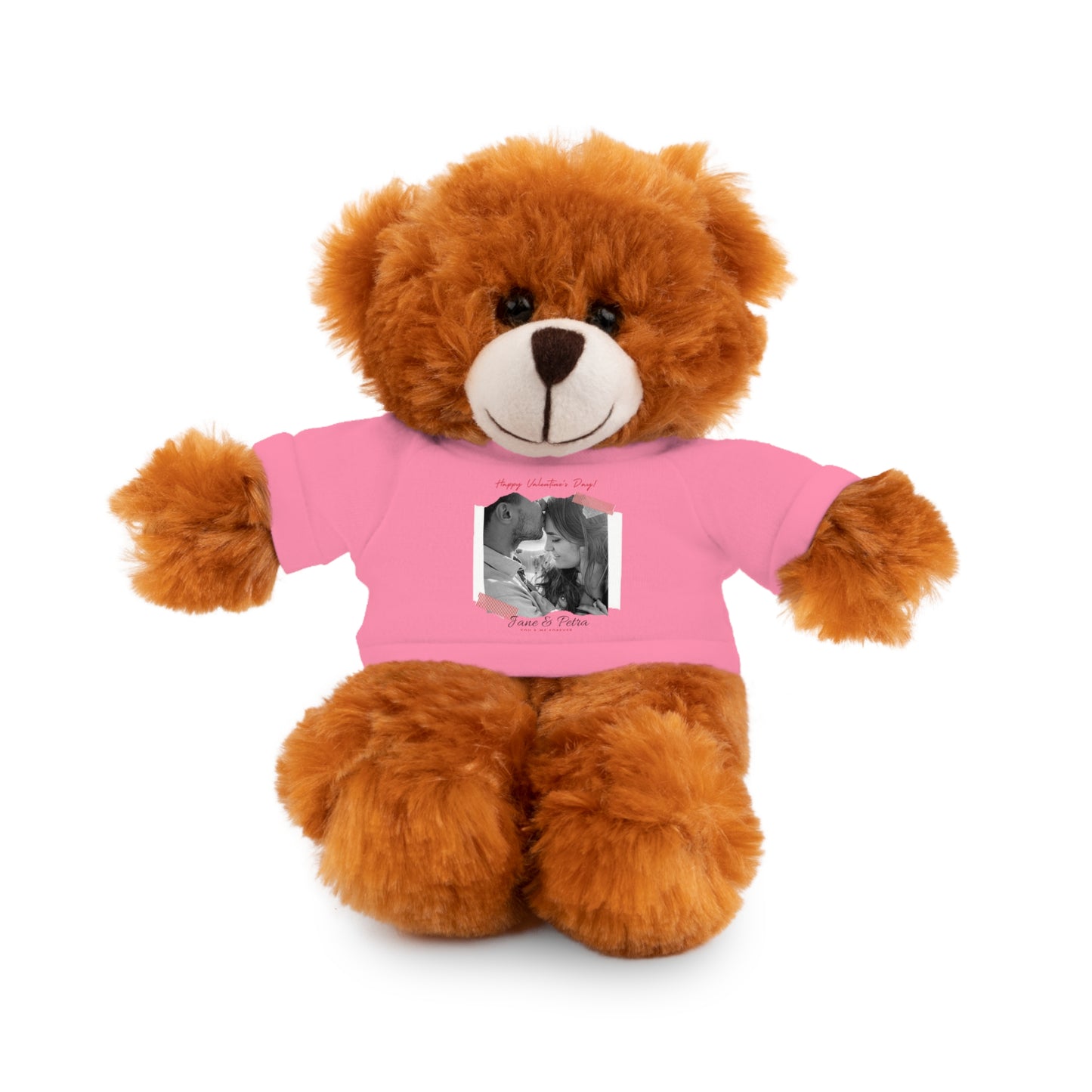 Personalize Your Name And Photo | Valentine Stuffed Animals with Tee