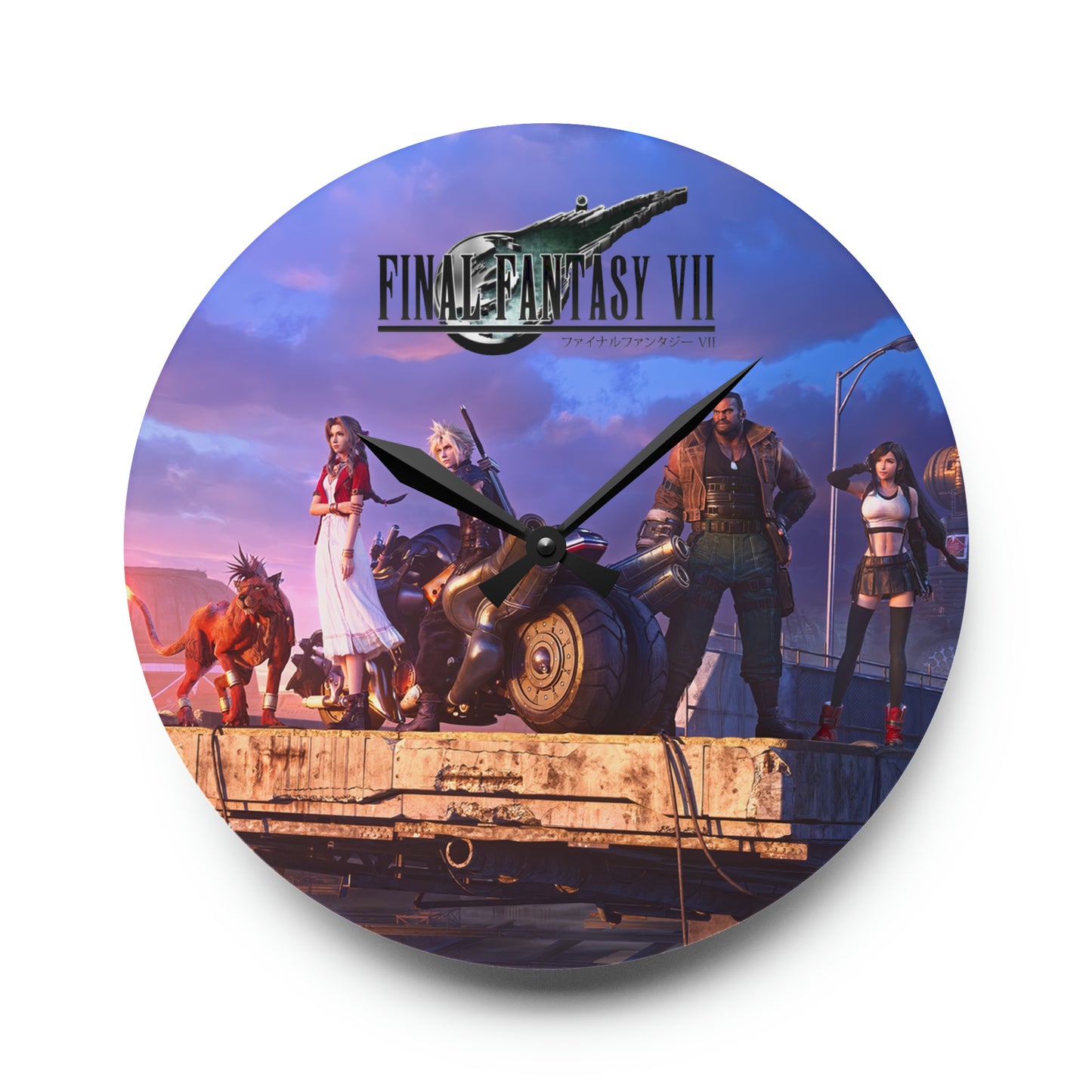 Final Fantasy VII Remake Rebirth | Acrylic Wall Clock | Game Gift | Franchise Art