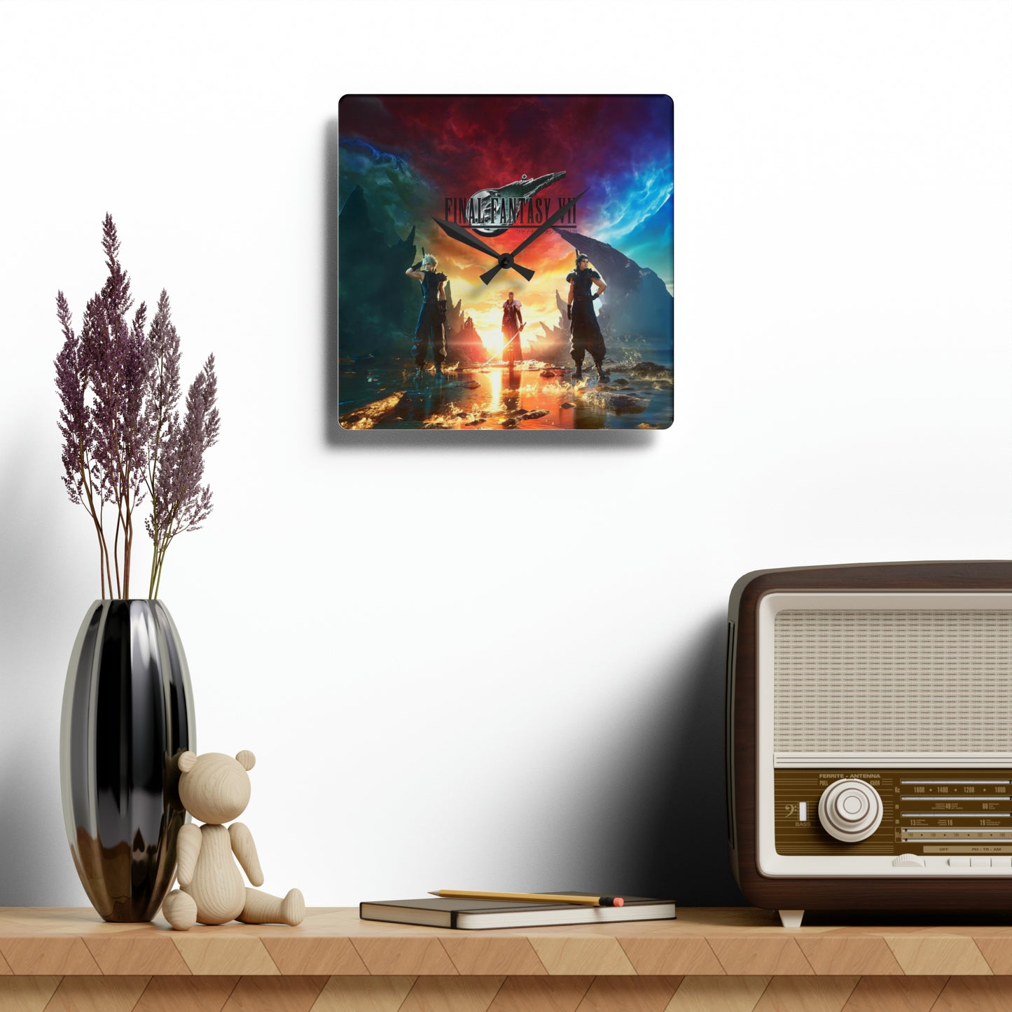 Final Fantasy VII Remake Rebirth | Acrylic Wall Clock | Game Gift | Franchise Art