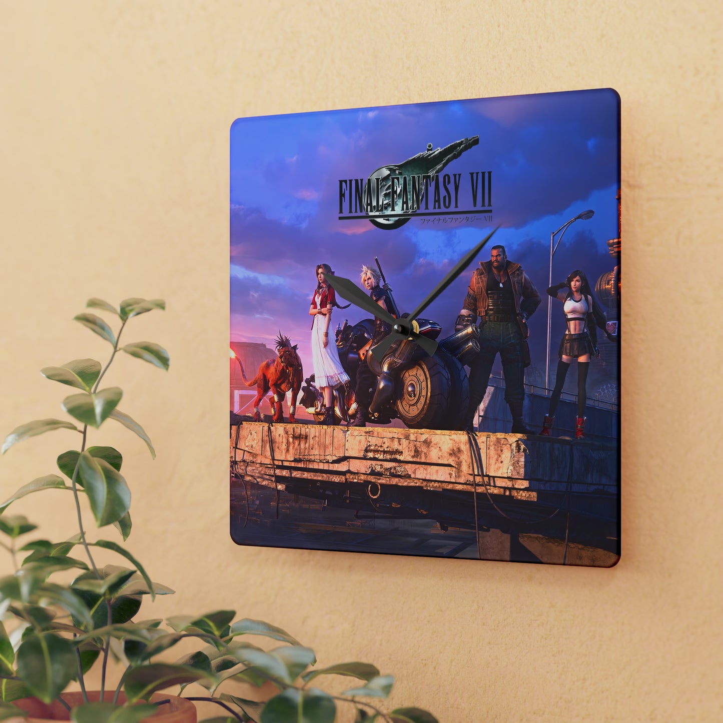 Final Fantasy VII Remake Rebirth | Acrylic Wall Clock | Game Gift | Franchise Art