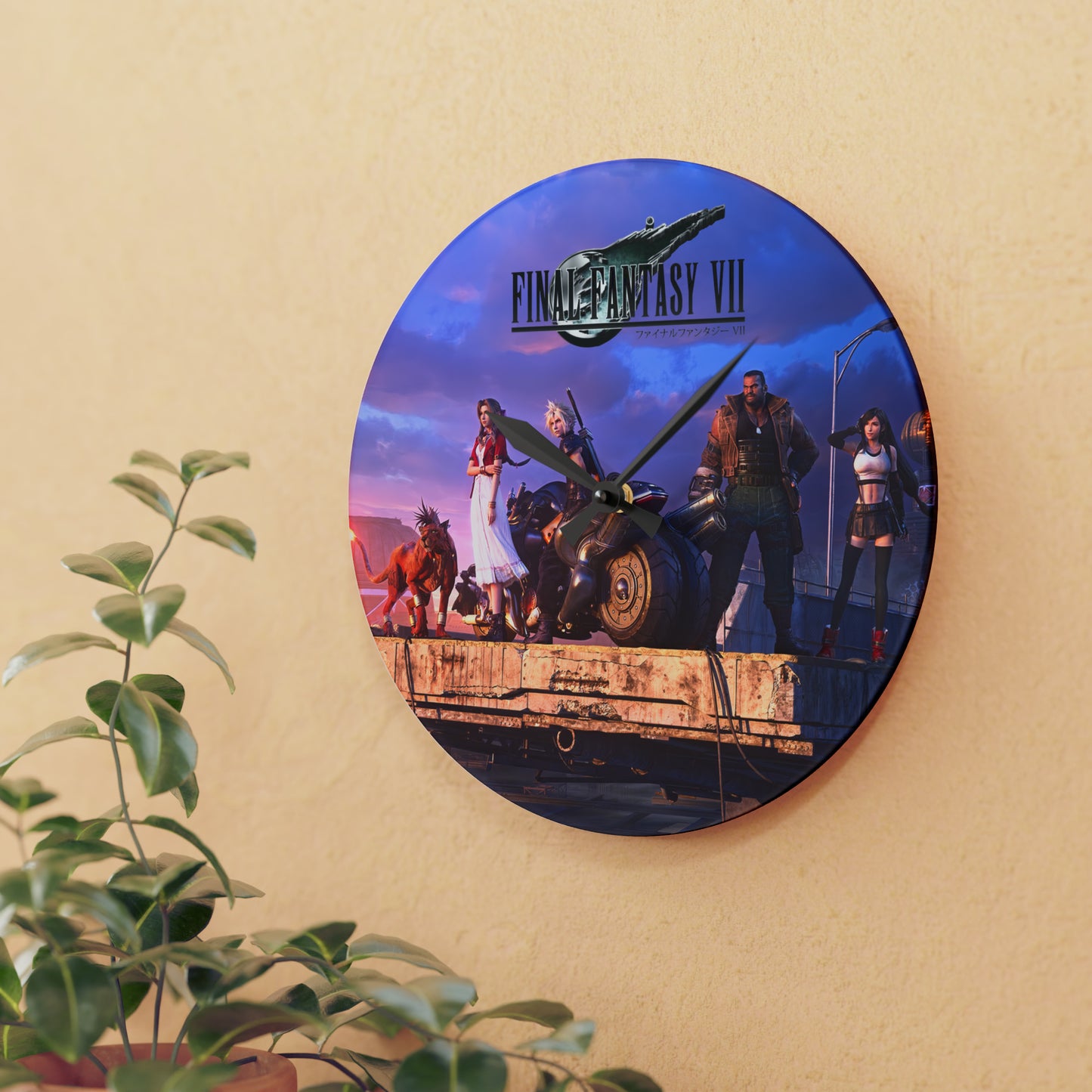 Final Fantasy VII Remake Rebirth | Acrylic Wall Clock | Game Gift | Franchise Art