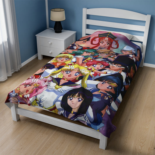 Sailor moon Velveteen Plush Blanket