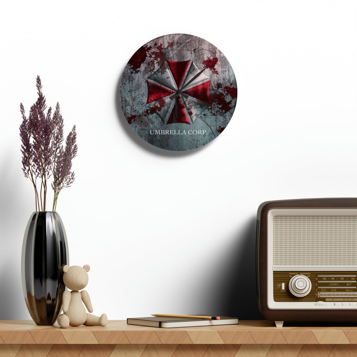 Resident Evil Umbrella Corp. | Acrylic Wall Clock | TV Classic | Gift