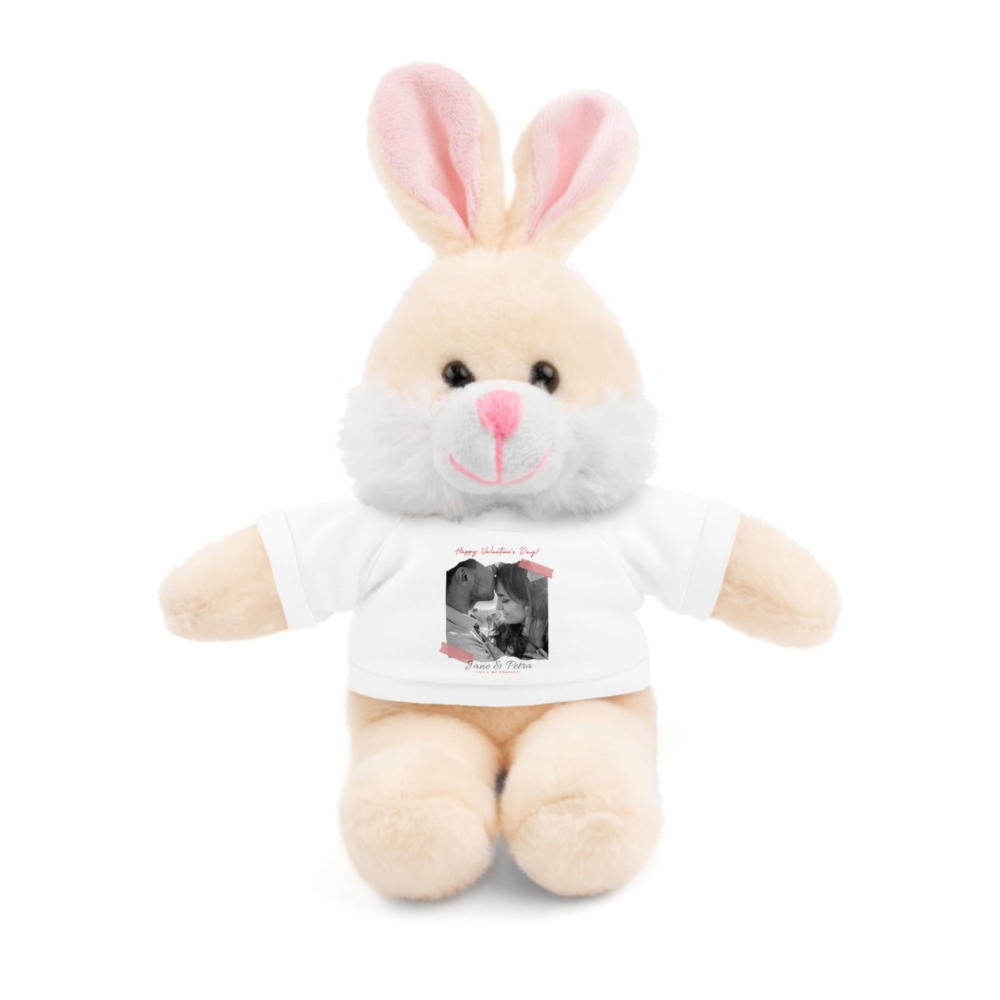 Personalize Your Name And Photo | Valentine Stuffed Animals with Tee