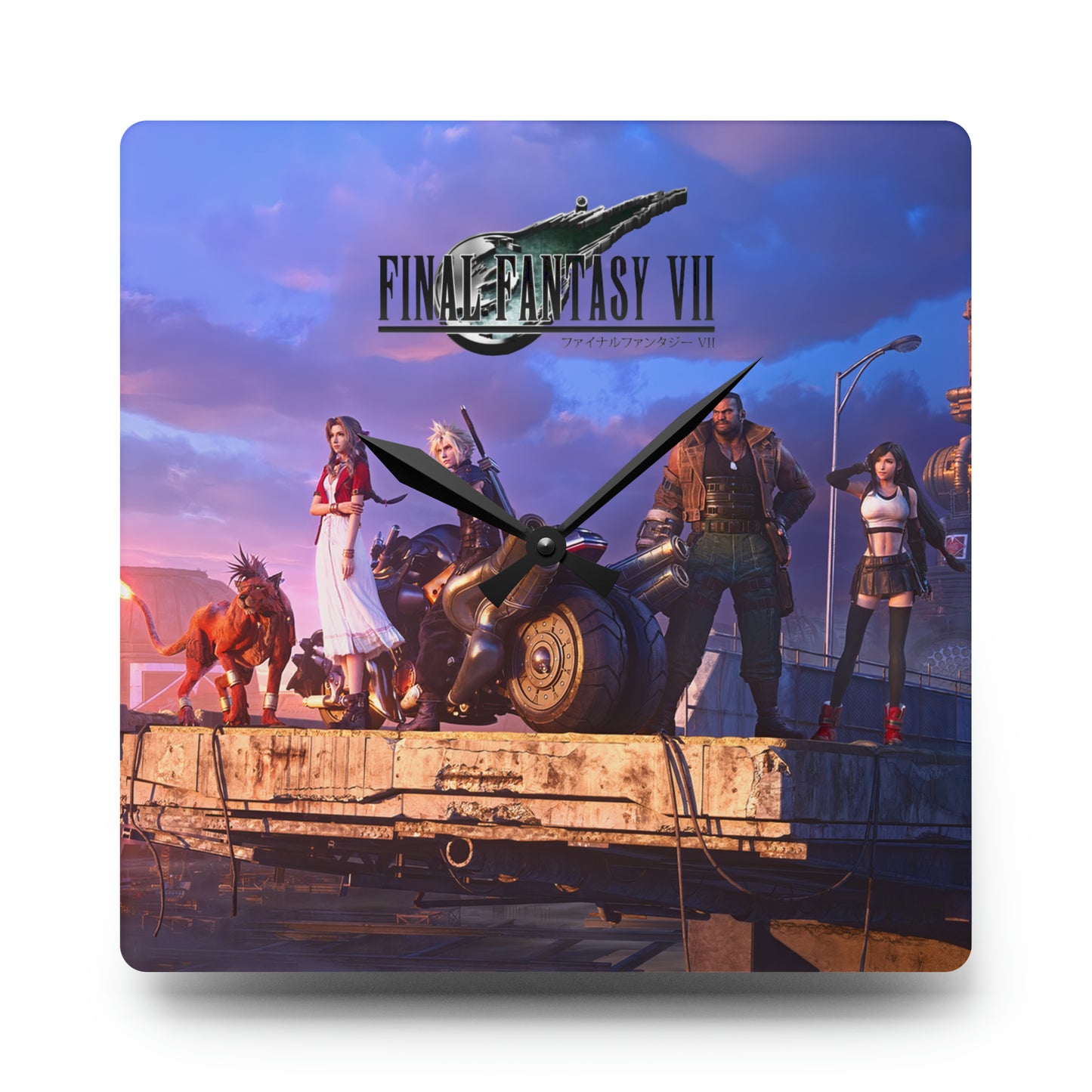 Final Fantasy VII Remake Rebirth | Acrylic Wall Clock | Game Gift | Franchise Art