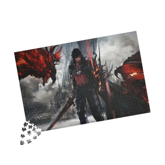 Final Fantasy XVI Jigsaw Puzzle (252, 520, 1014-piece) Game | Gamer Gift | Clive Poster Art
