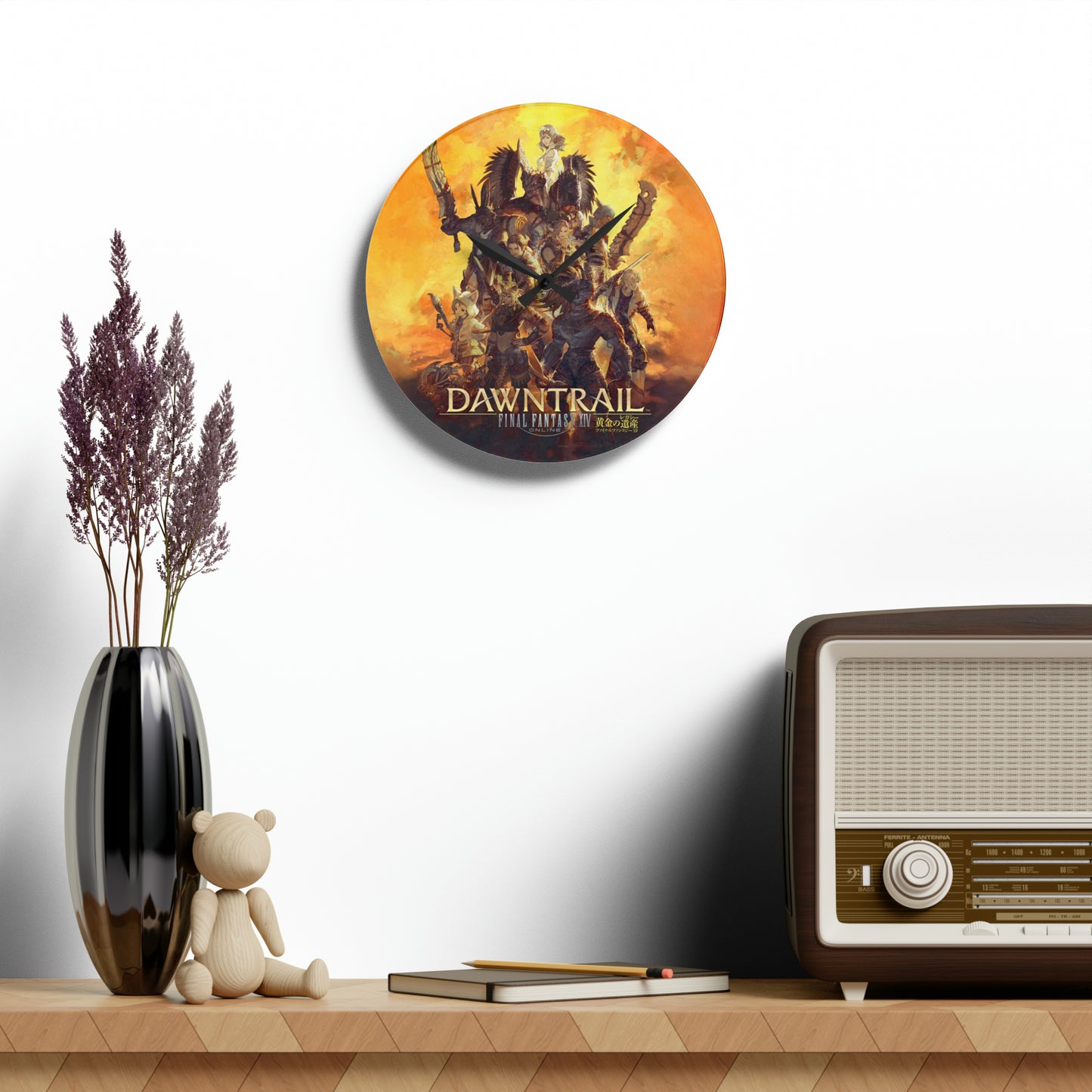 Final Fantasy XIV Dawntrail Acrylic Wall Clock | Game Gift | Franchise