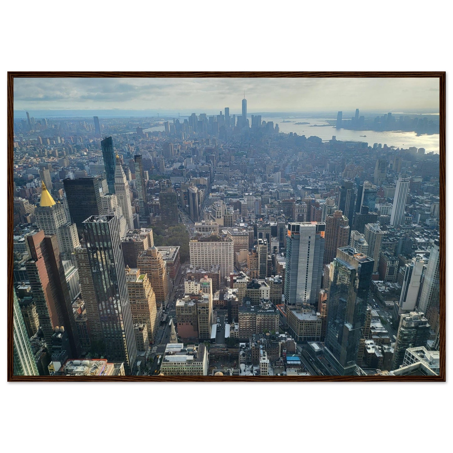 New York City Premium Paper Wooden Framed Poster Wall Art