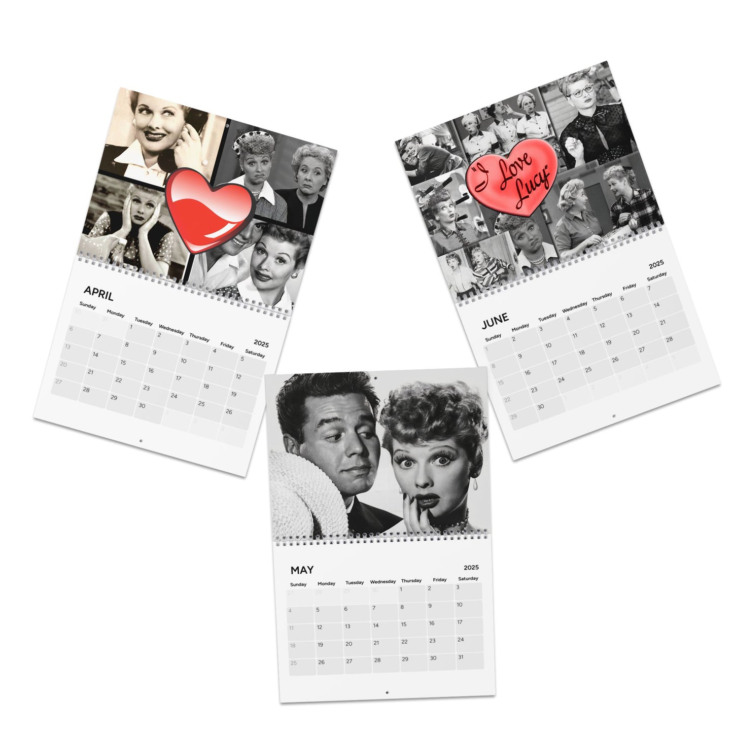 I Love Lucy 2025 Wall Calendar - TV Lover, Classic Design - Planner for Fans of Lucy, Gift for Retro TV Enthusiasts