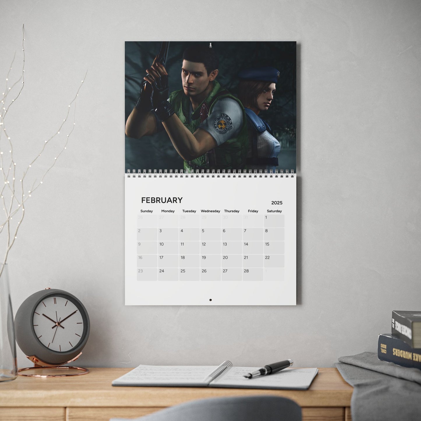 Resident Evil Franchise 2025 Wall Calendar, Video Game Calendar, Gamer Gift, Geek Decor, Horror,Game Gift Fan Made Great Quality,