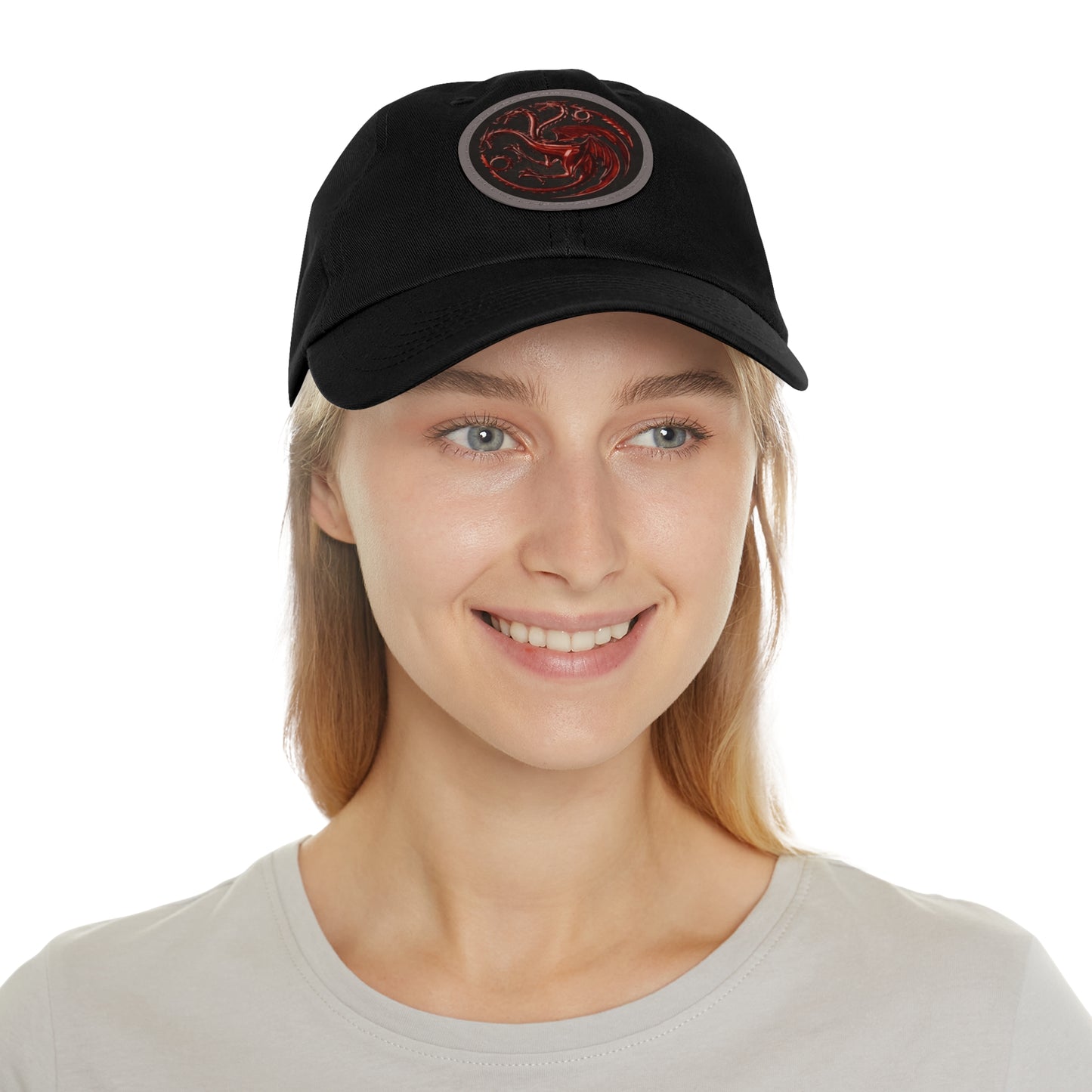 House Of The Dragon Hat with Leather Patch (Round)