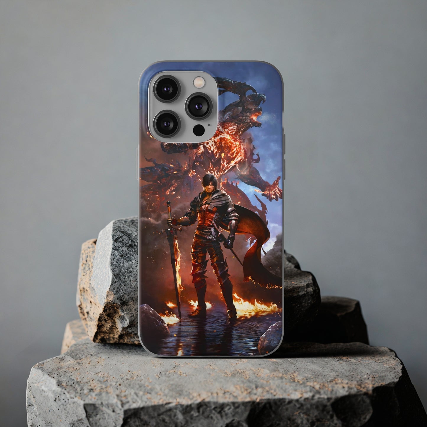 Final Fantasy XVI Clive Rosfield | Flexible Phone Case | Iphone 11-14 Pro Max | Samsung 21-23 Ultra | Gift Packages Choice