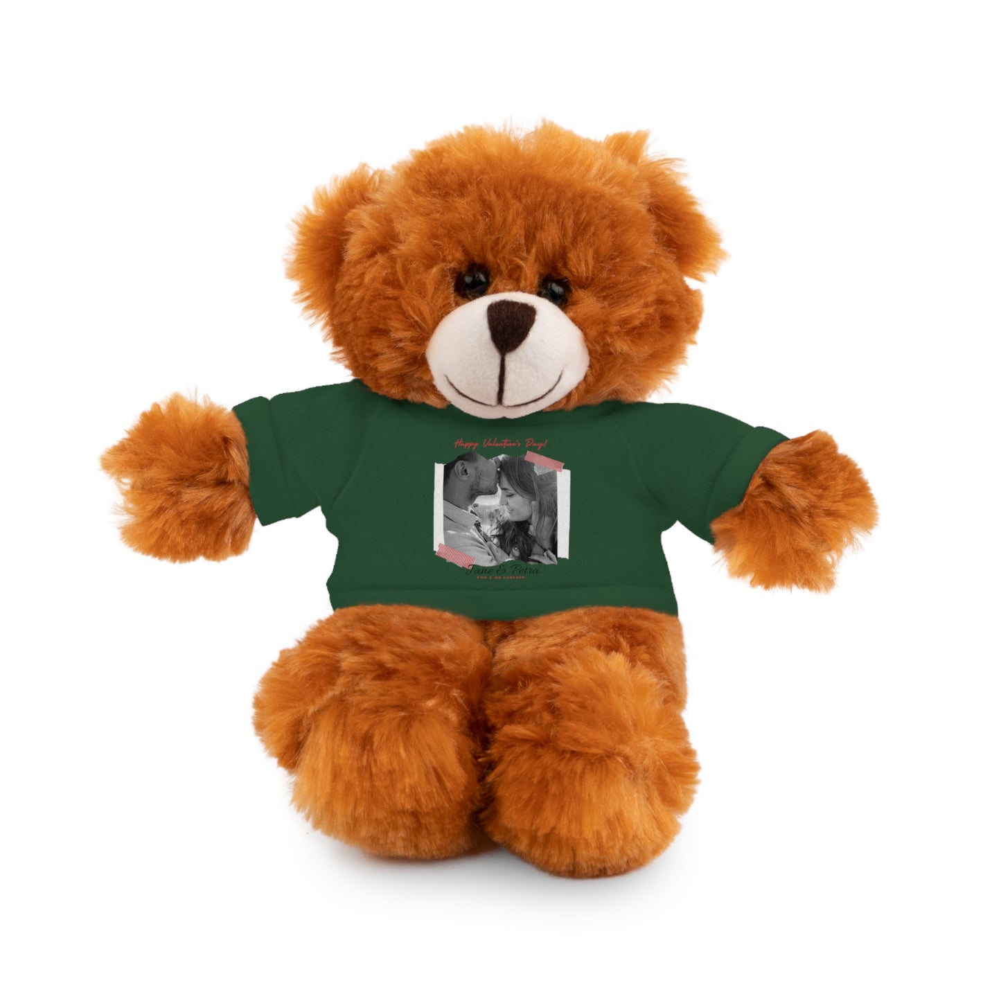 Personalize Your Name And Photo | Valentine Stuffed Animals with Tee