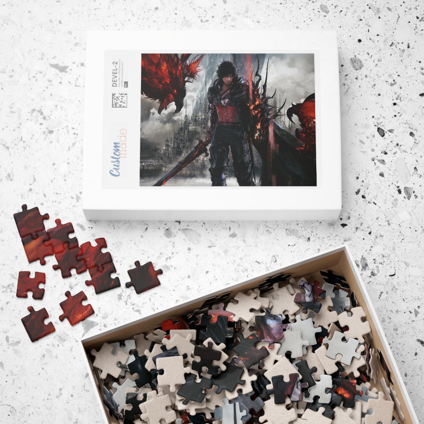 Final Fantasy XVI Jigsaw Puzzle (252, 520, 1014-piece) Game | Gamer Gift | Clive Poster Art