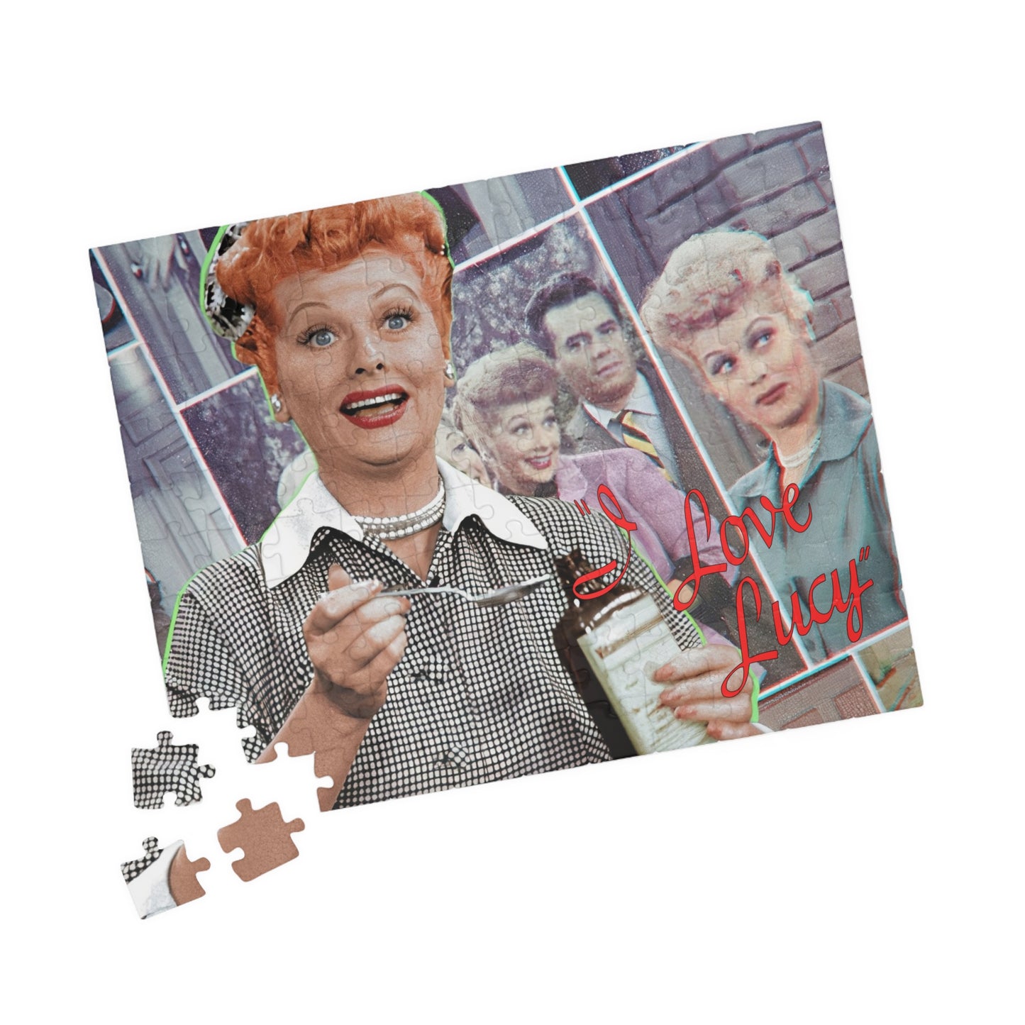 I Love Lucy Puzzle (110, 252, 520, 1014-piece) - Fun Jigsaw for Fans, Entertainment Activity, Retro TV Show Gift, Relaxing Hobby, Christmas