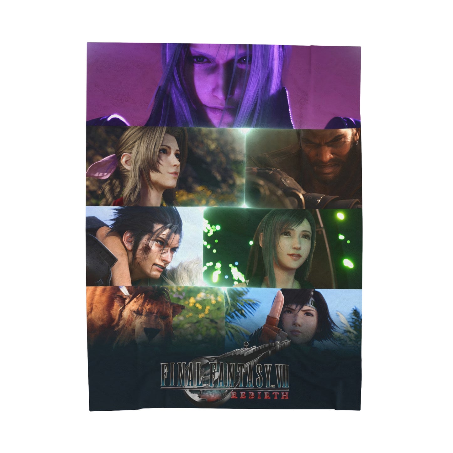 Final Fantasy VII Remake Rebirth | Aerith Tifa Yuffie Red XIII Barret Sephiroth| Velveteen Plush Blanket