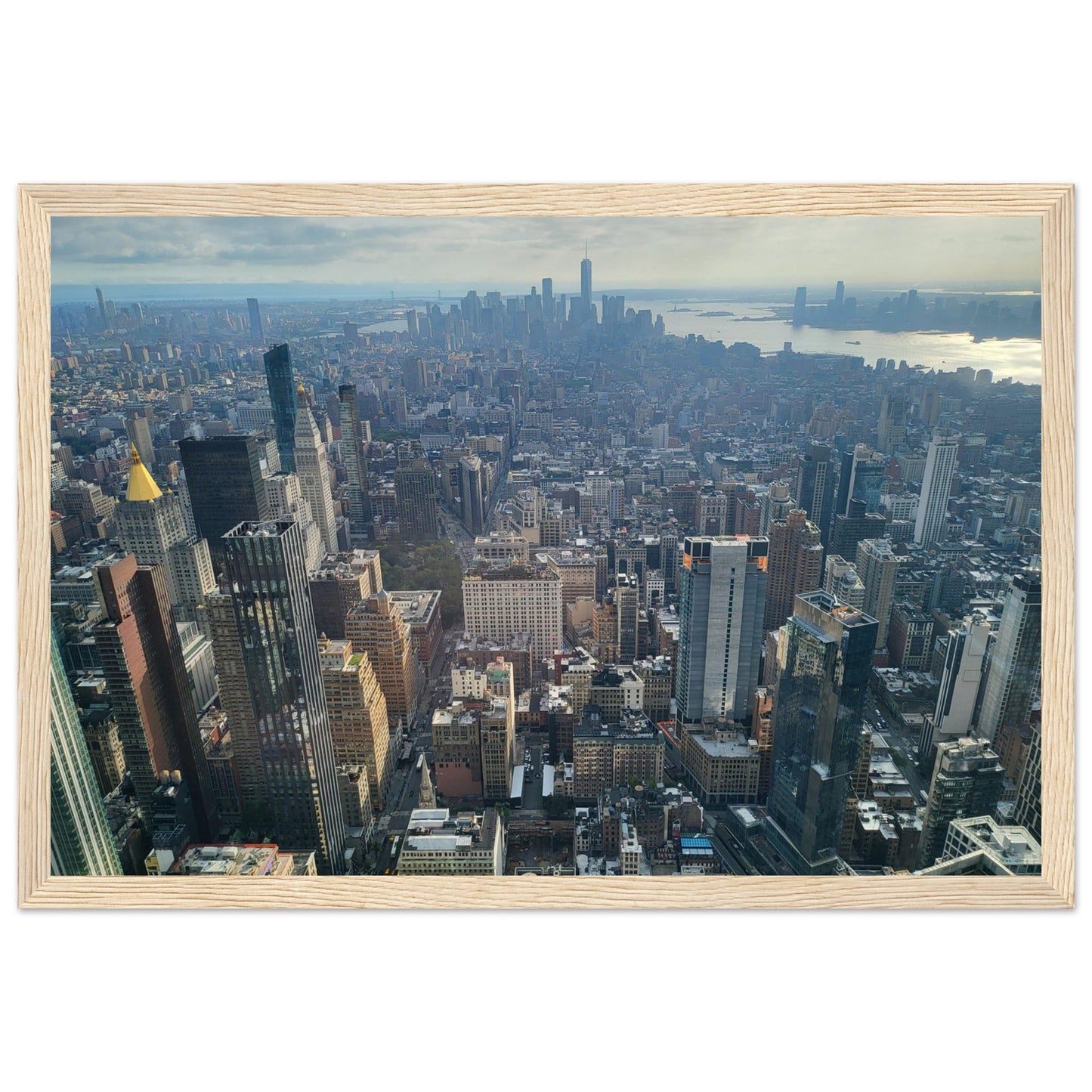 New York City Premium Paper Wooden Framed Poster Wall Art