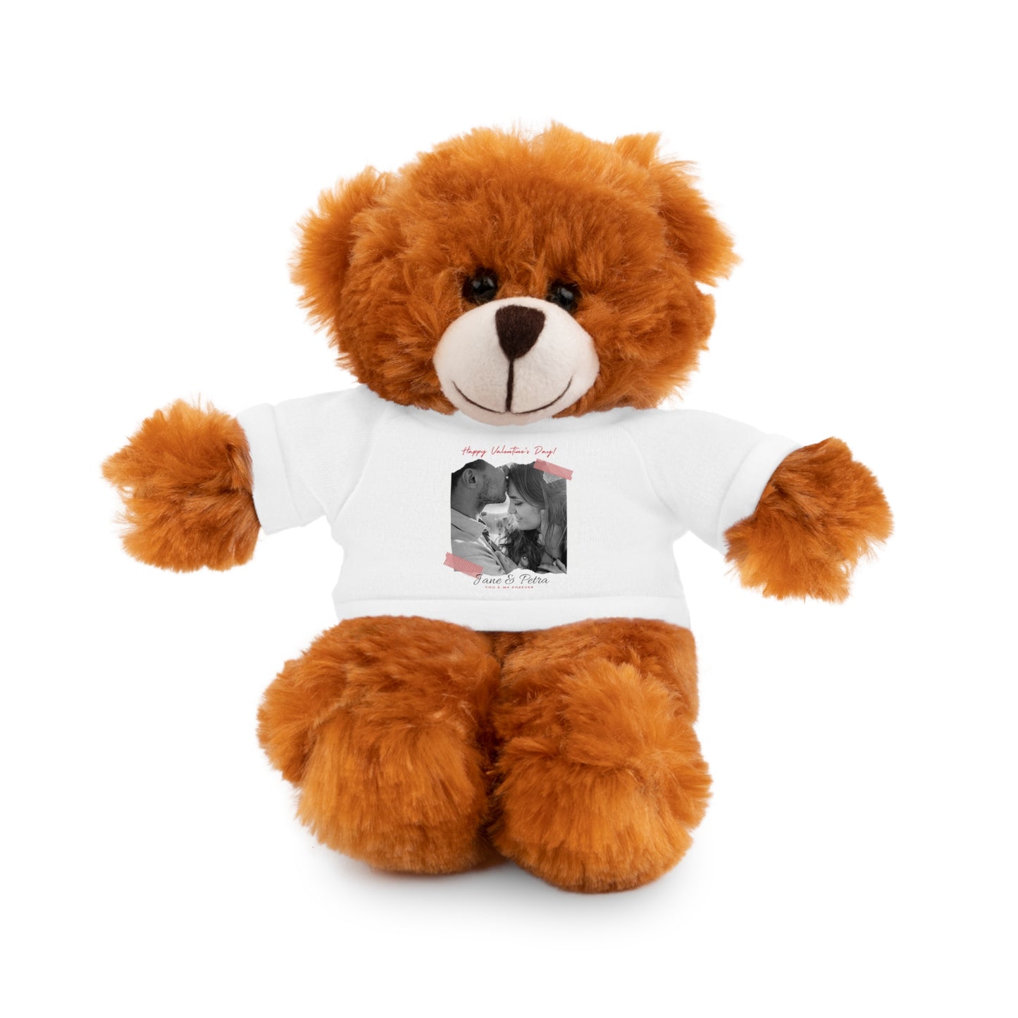 Personalize Your Name And Photo | Valentine Stuffed Animals with Tee