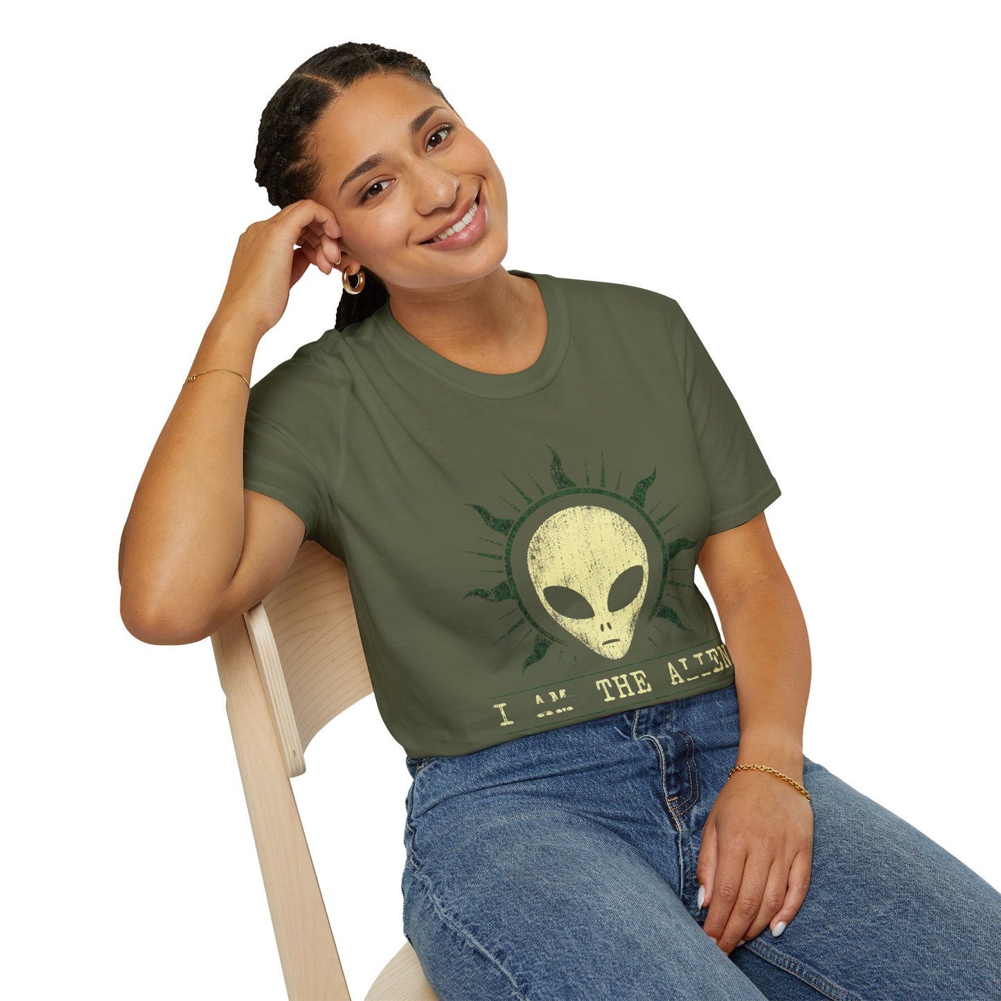 Alien Sayings T-Shirt — "Just write about this design after I am alien" Graphic Tee