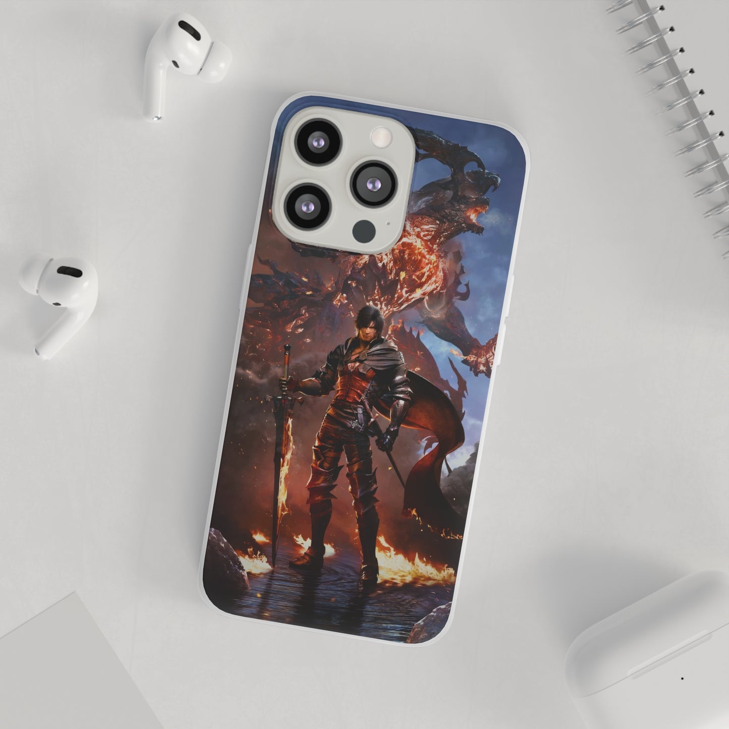 Final Fantasy XVI Clive Rosfield | Flexible Phone Case | Iphone 11-14 Pro Max | Samsung 21-23 Ultra | Gift Packages Choice