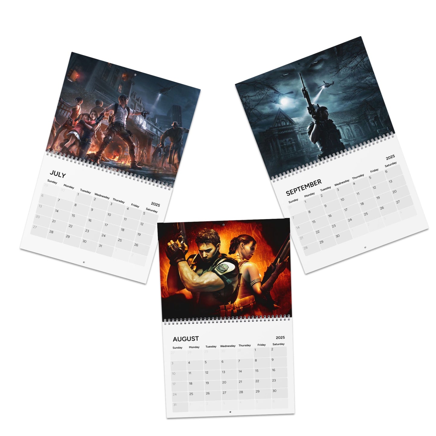 Resident Evil Franchise 2025 Wall Calendar, Video Game Calendar, Gamer Gift, Geek Decor, Horror,Game Gift Fan Made Great Quality,