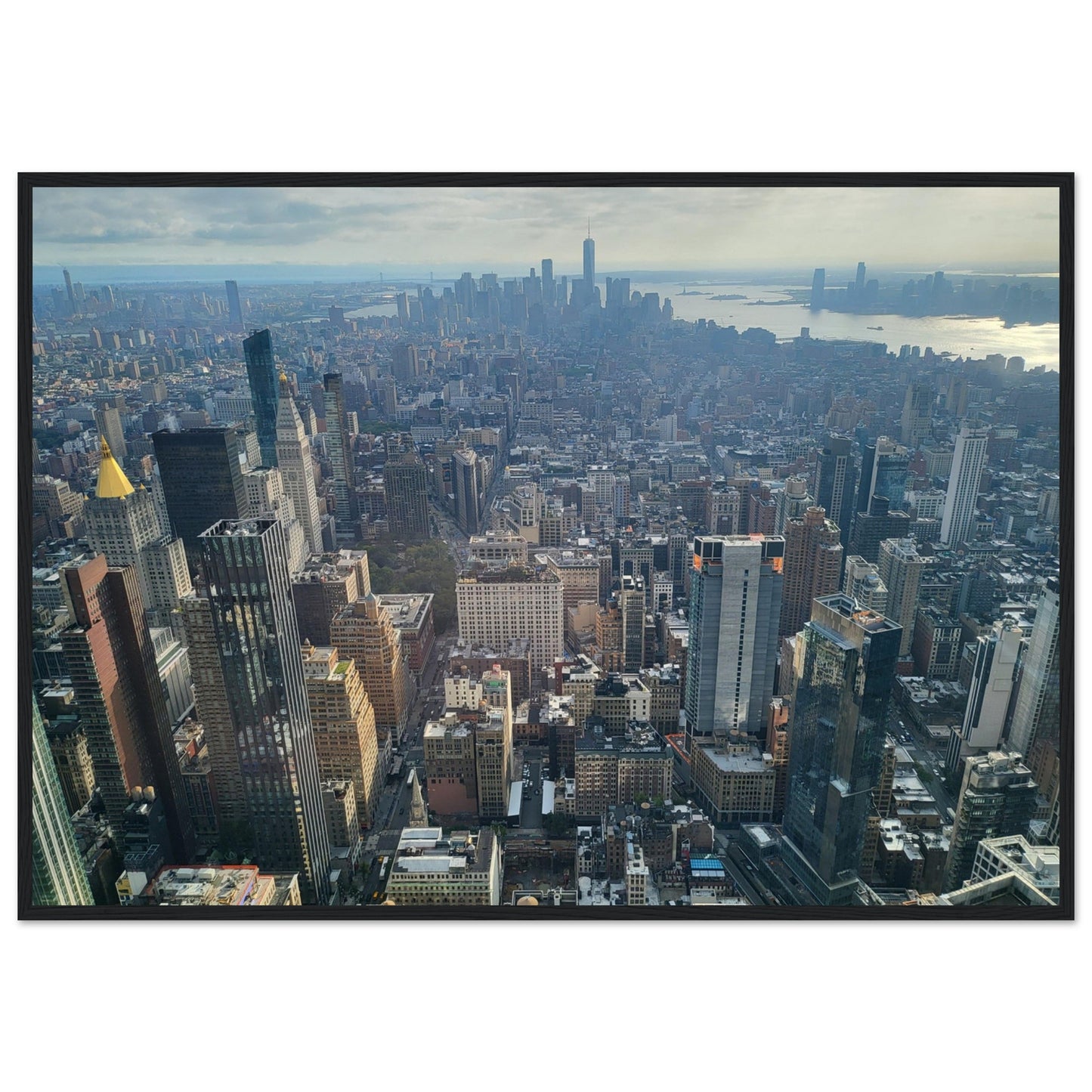 New York City Premium Paper Wooden Framed Poster Wall Art