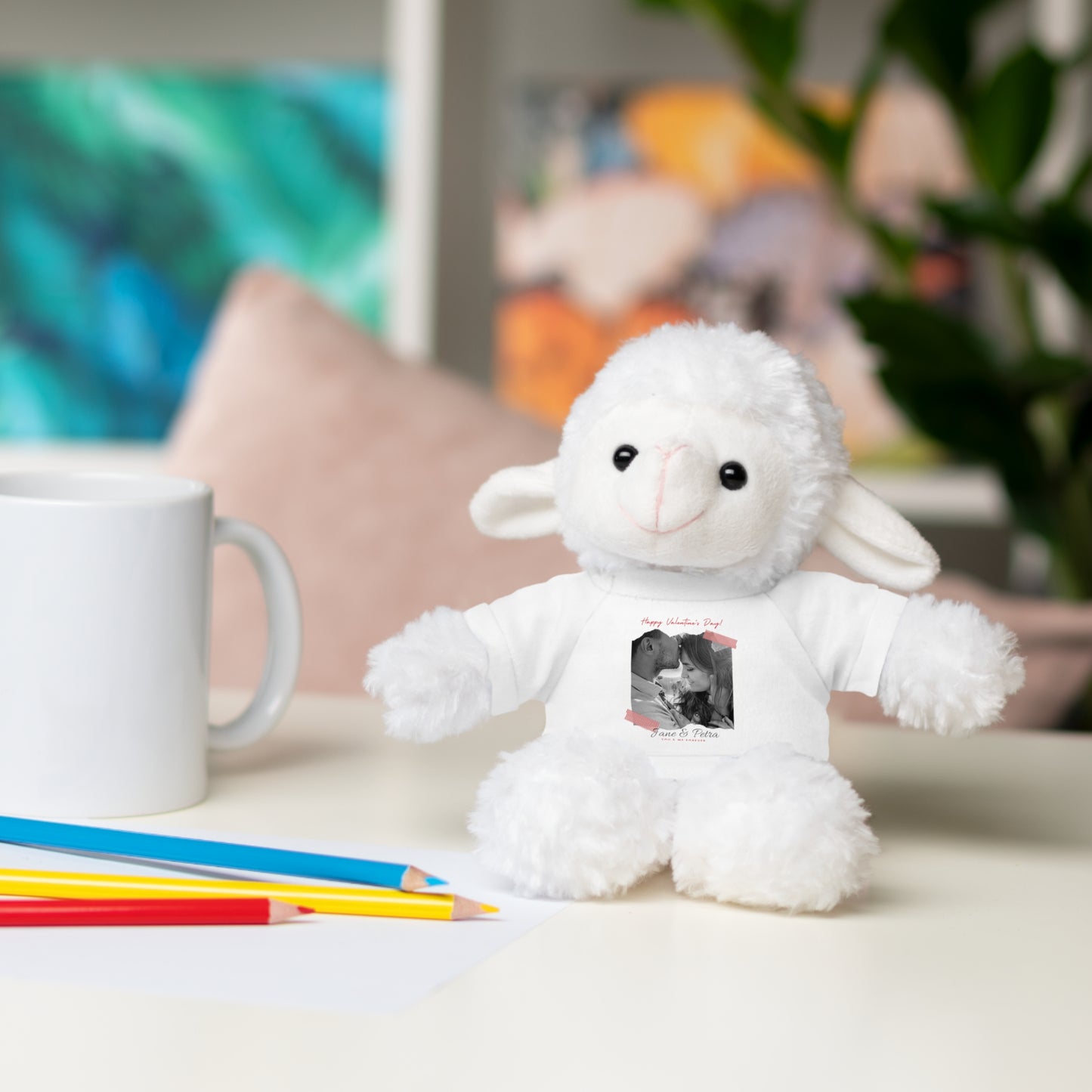 Personalize Your Name And Photo | Valentine Stuffed Animals with Tee