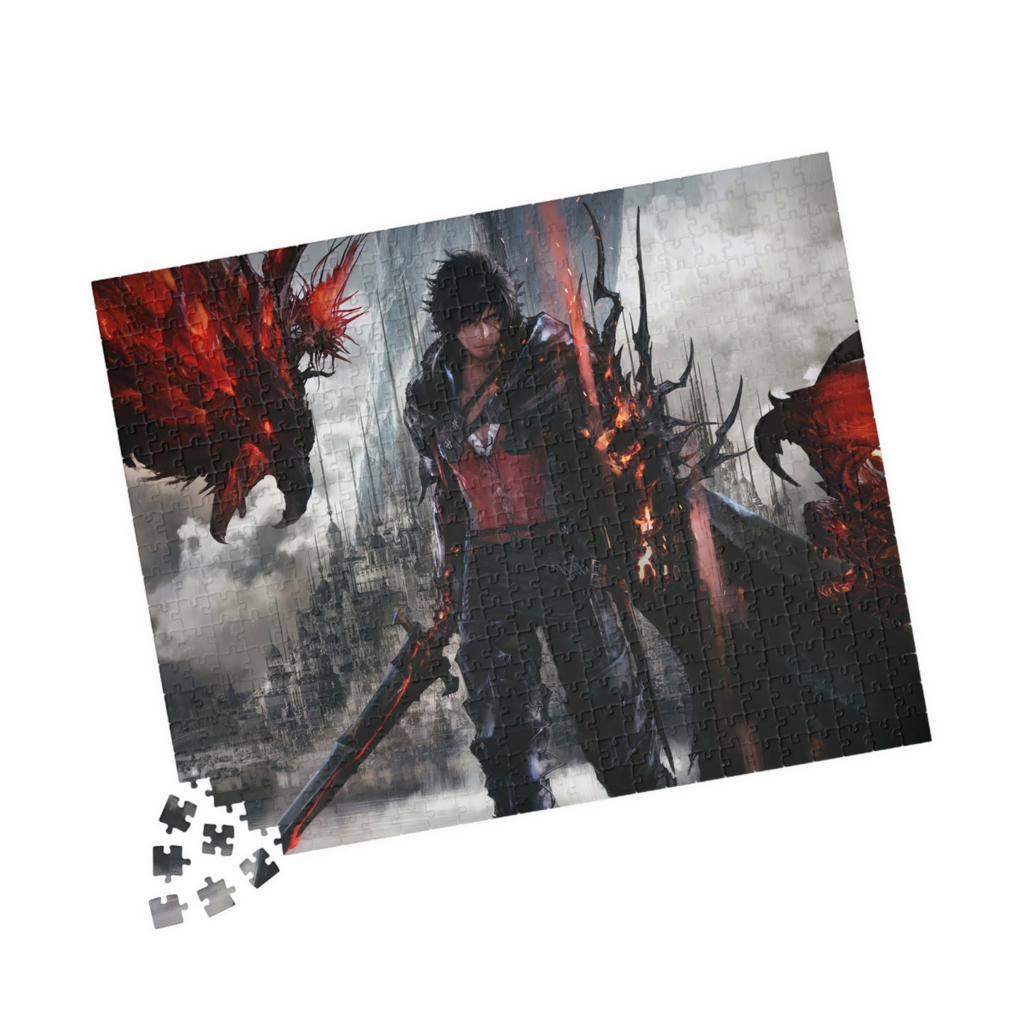 Final Fantasy XVI Jigsaw Puzzle (252, 520, 1014-piece) Game | Gamer Gift | Clive Poster Art