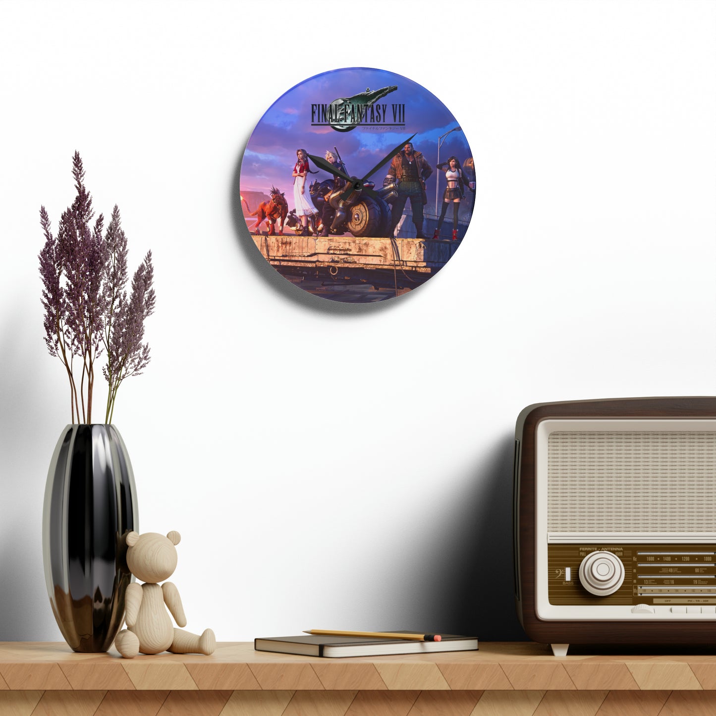 Final Fantasy VII Remake Rebirth | Acrylic Wall Clock | Game Gift | Franchise Art