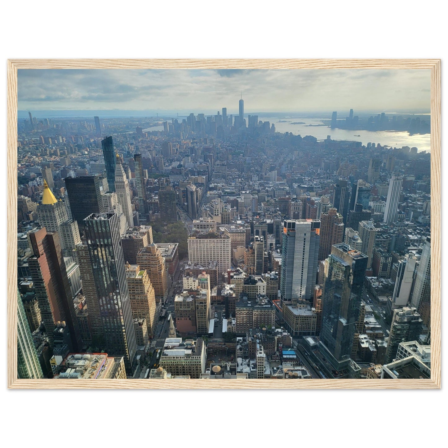 New York City Premium Paper Wooden Framed Poster Wall Art