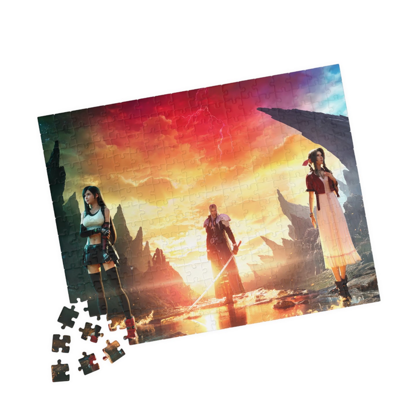 Final Fantasy VII Remake Rebirth | Aerith Tifa Sephoroth | Jigsaw Puzzle (252, 520, 1014-piece)