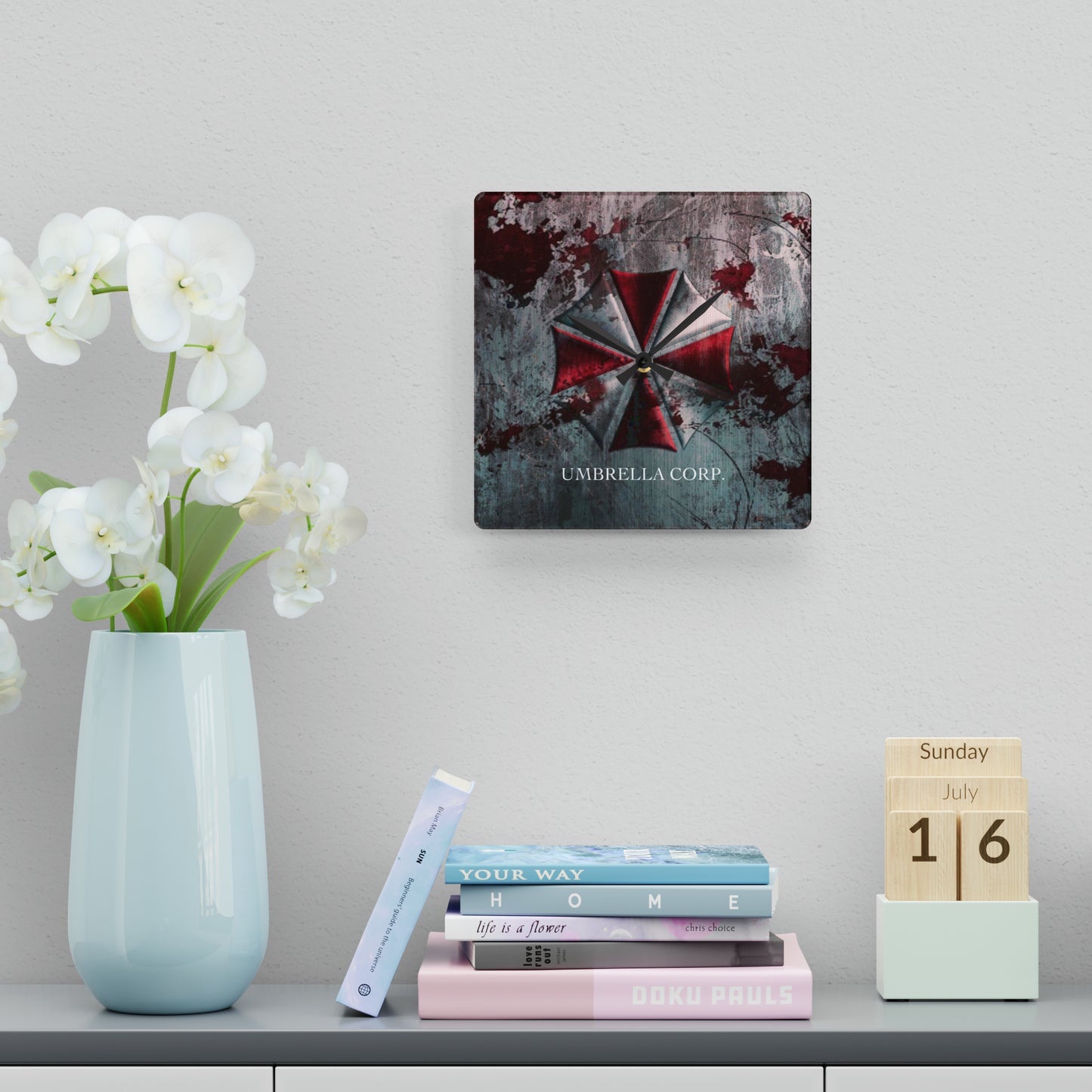 Resident Evil Umbrella Corp. | Acrylic Wall Clock | TV Classic | Gift