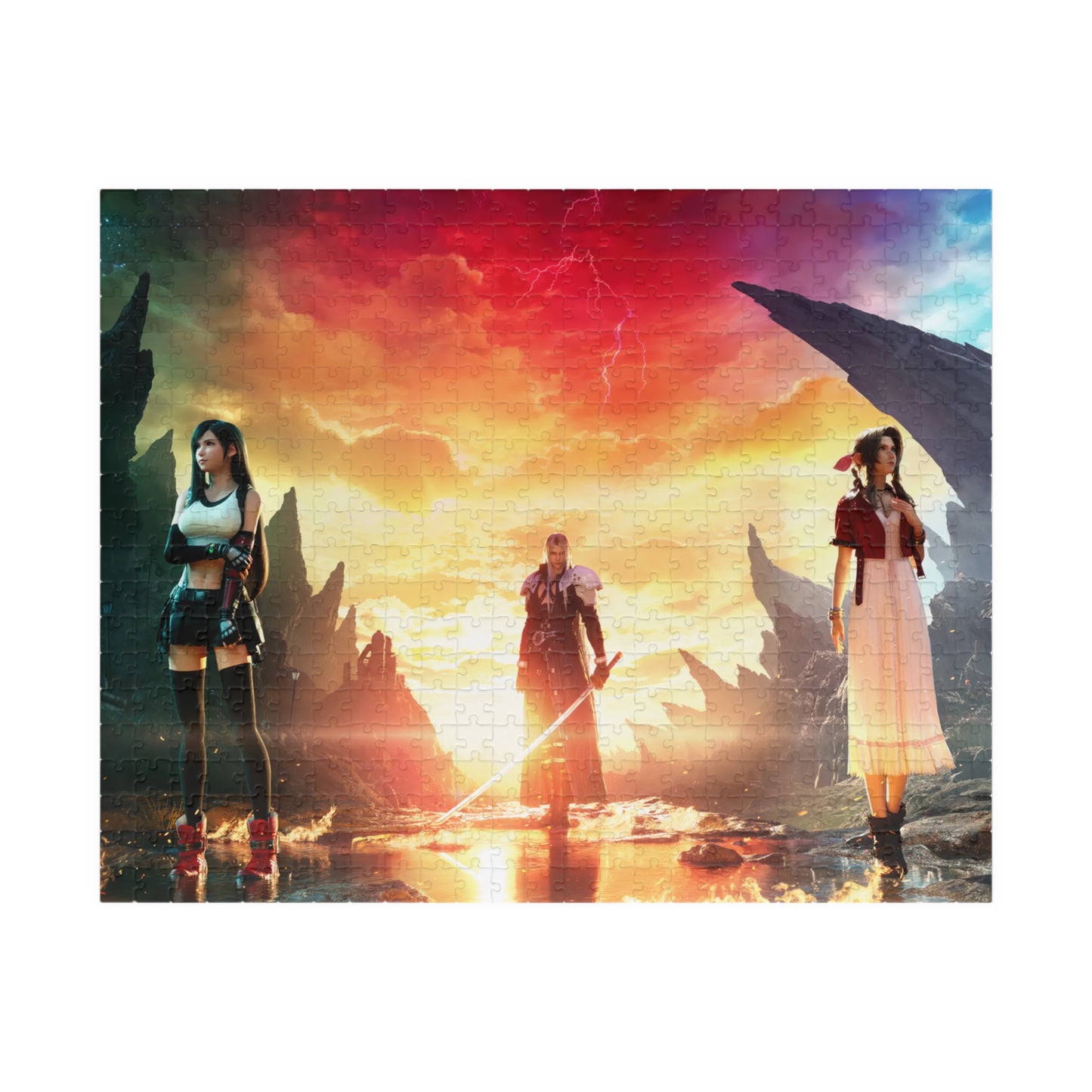 Final Fantasy VII Remake Rebirth | Aerith Tifa Sephoroth | Jigsaw Puzzle (252, 520, 1014-piece)