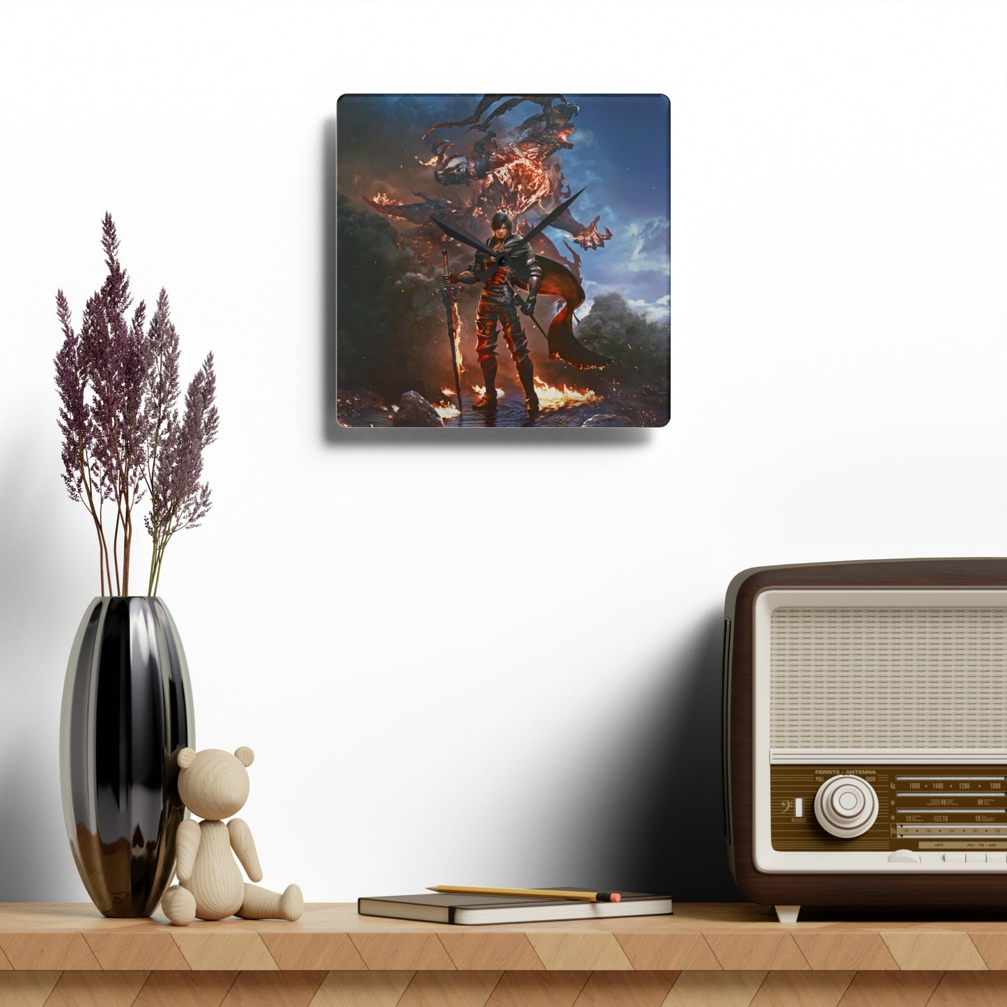 Final Fantasy XVI Clive Rosfield | Acrylic Wall Clock | Game Gift | Franchise Art