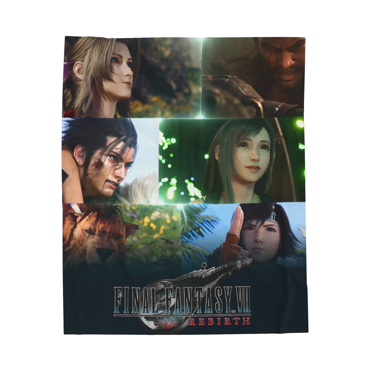 Final Fantasy VII Remake Rebirth | Aerith Tifa Yuffie Red XIII Barret Sephiroth| Velveteen Plush Blanket