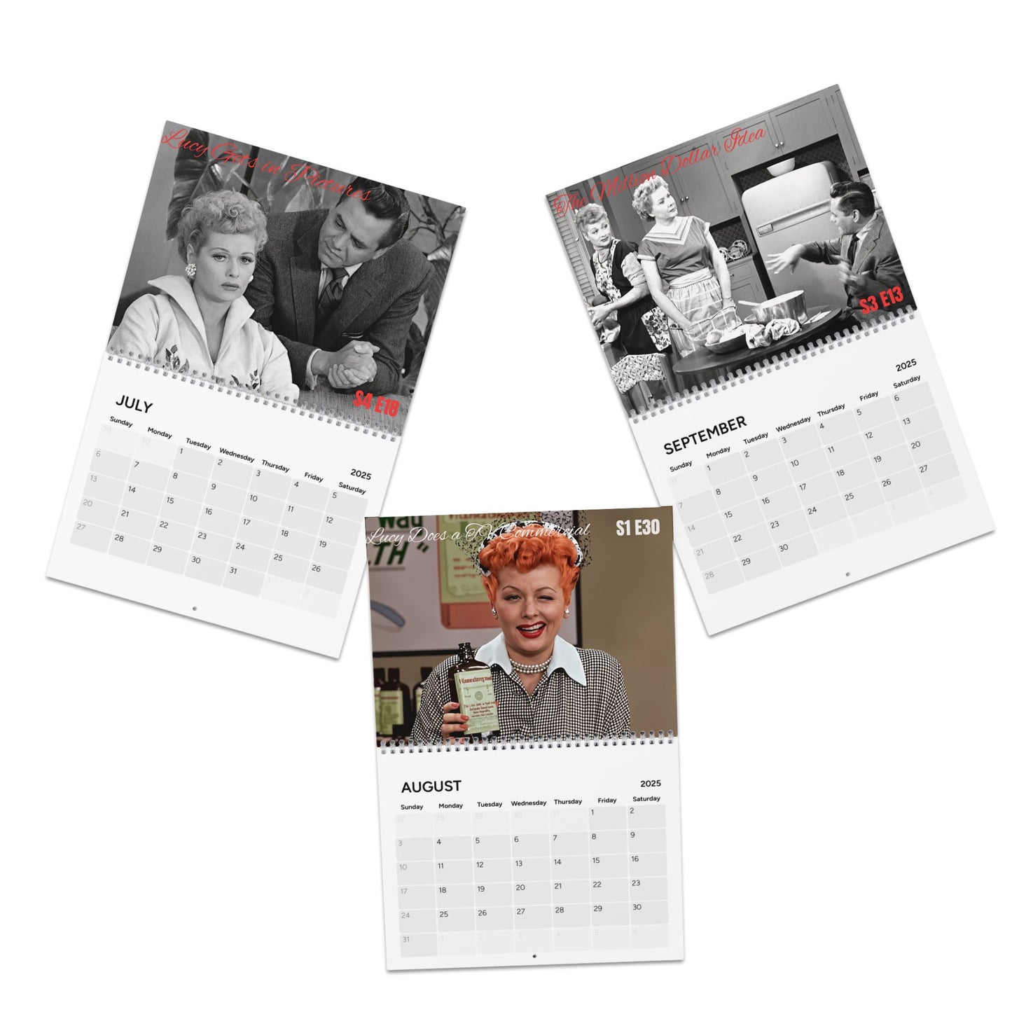 I Love Lucy The best Episode 2025 Wall Calendar - TV Lover, Classic Design - Fans of Lucy, New Design