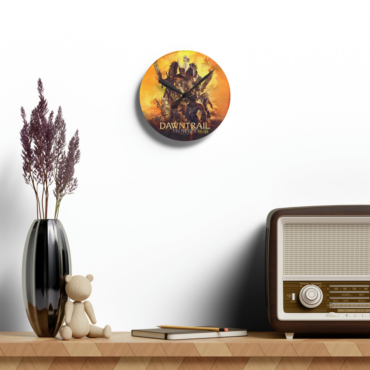 Final Fantasy XIV Dawntrail Acrylic Wall Clock | Game Gift | Franchise