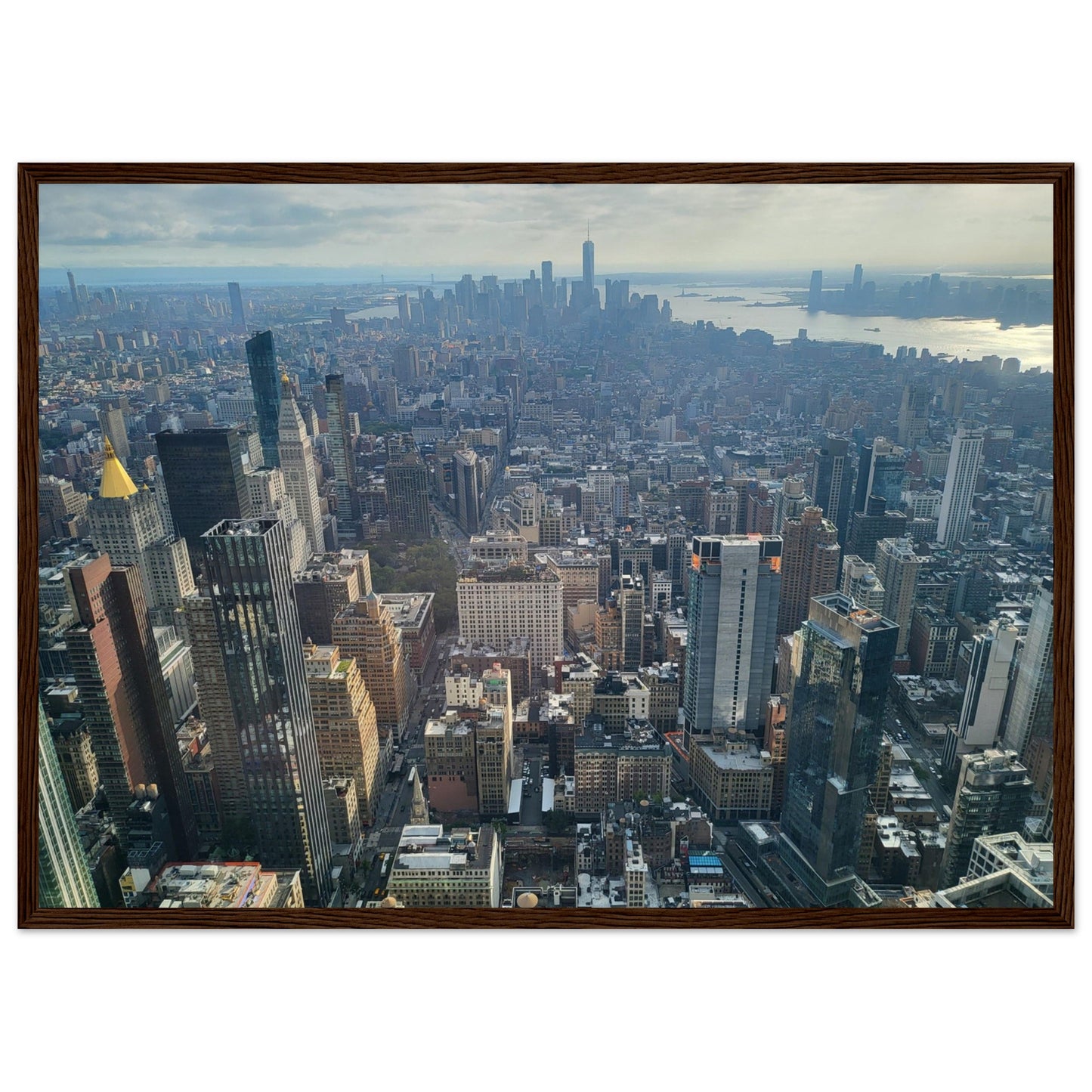 New York City Premium Paper Wooden Framed Poster Wall Art