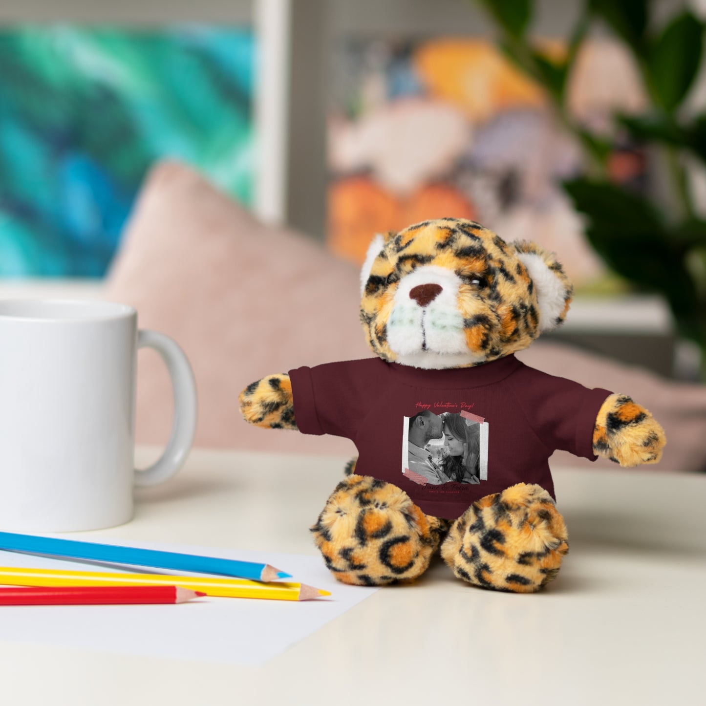 Personalize Your Name And Photo | Valentine Stuffed Animals with Tee